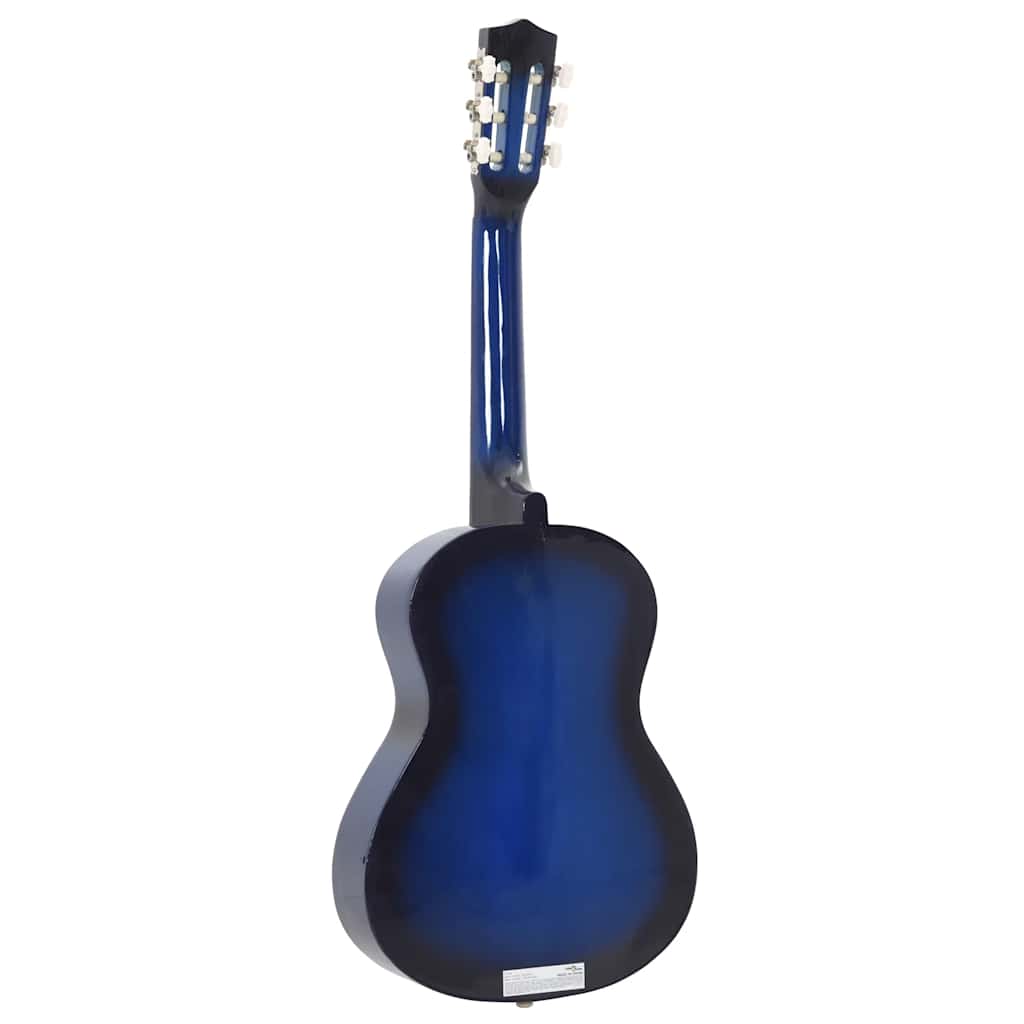 vidaXL Set de guitarra clásica para principiantes 8 pzas azul 1/2 34" - Image 6