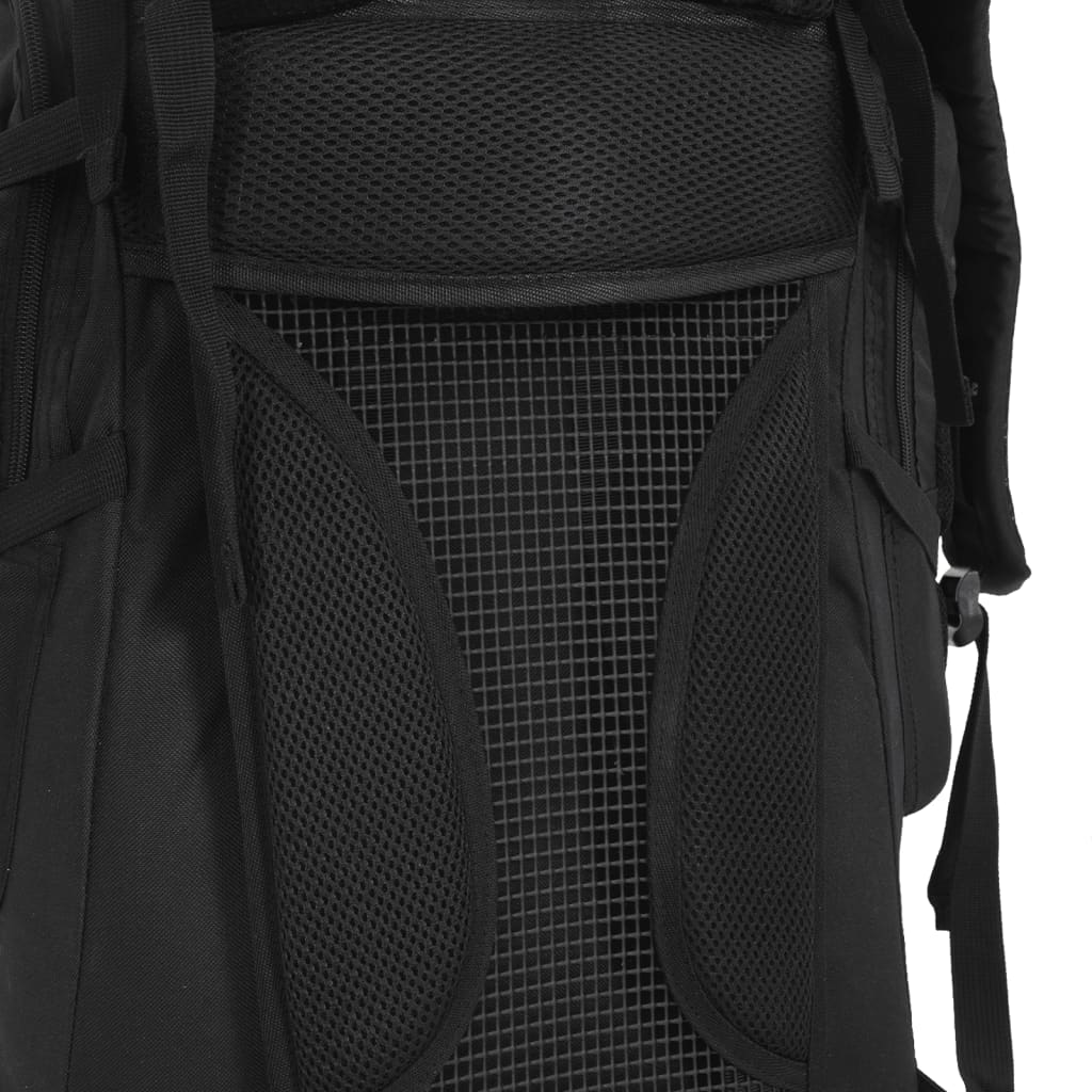 vidaXL Mochila de senderismo tela oxford negro 60 l - Image 4