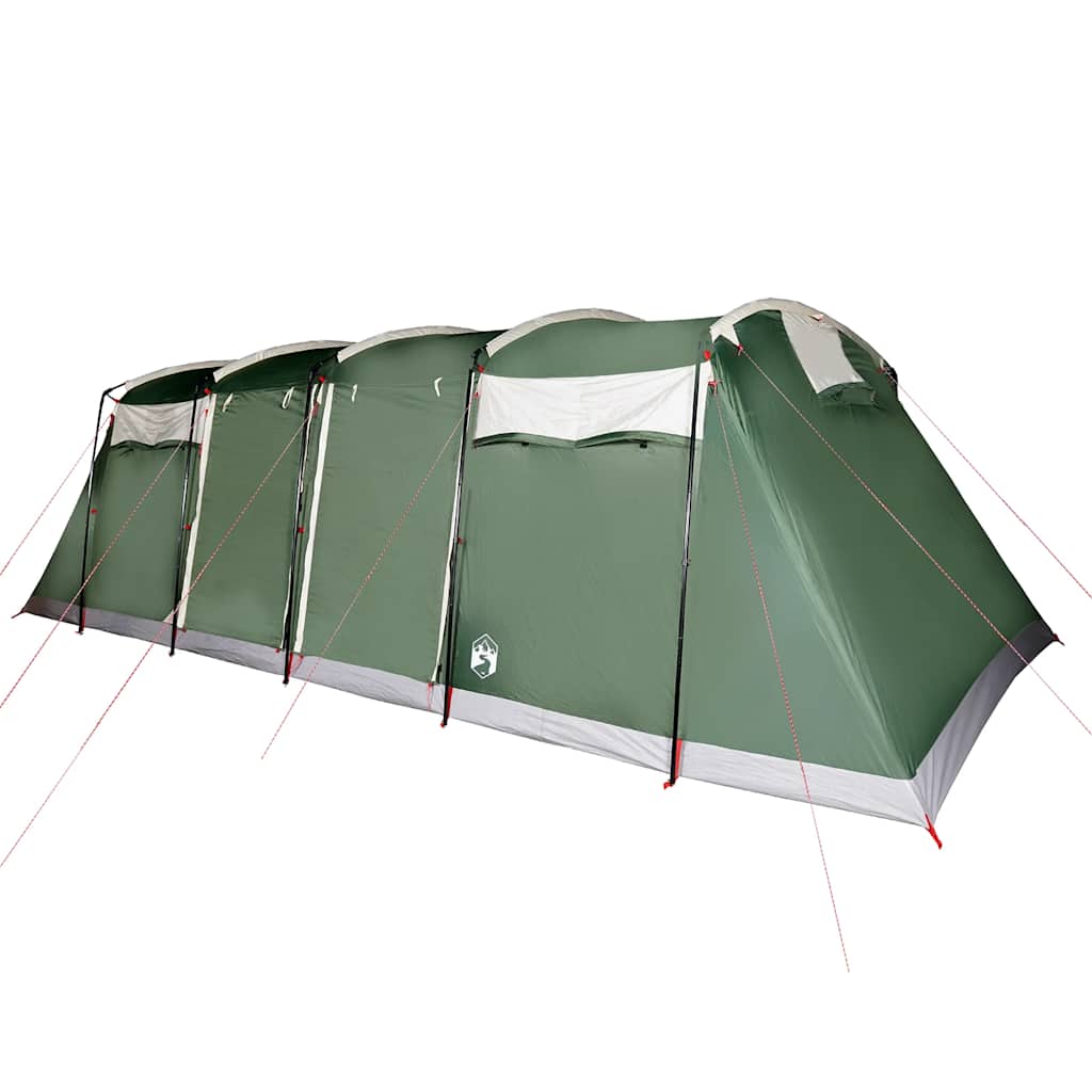 vidaXL Tienda de campaña familiar túnel 8 personas impermeable verde - Image 5