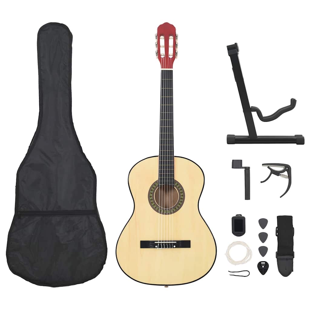 vidaXL Set de guitarra clásica para principiantes 12 piezas 4/4 39"