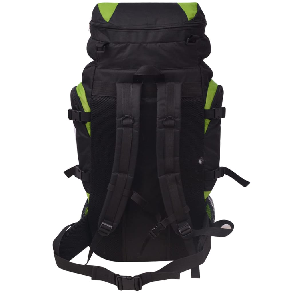 vidaXL Mochila de senderismo XXL negro y verde 75 l - Image 4