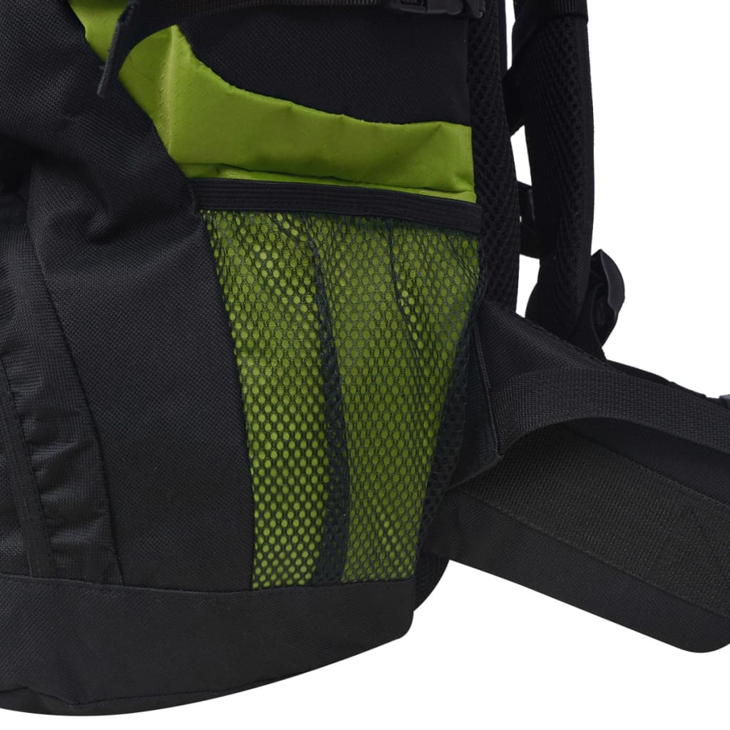 vidaXL Mochila de senderismo XXL negro y verde 75 l - Image 6
