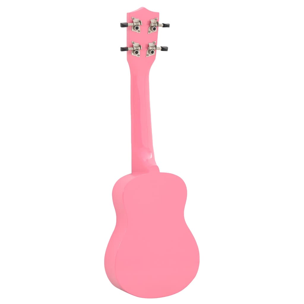 vidaXL Set de ukelele soprano con funda para niños rosa 23" - Image 6