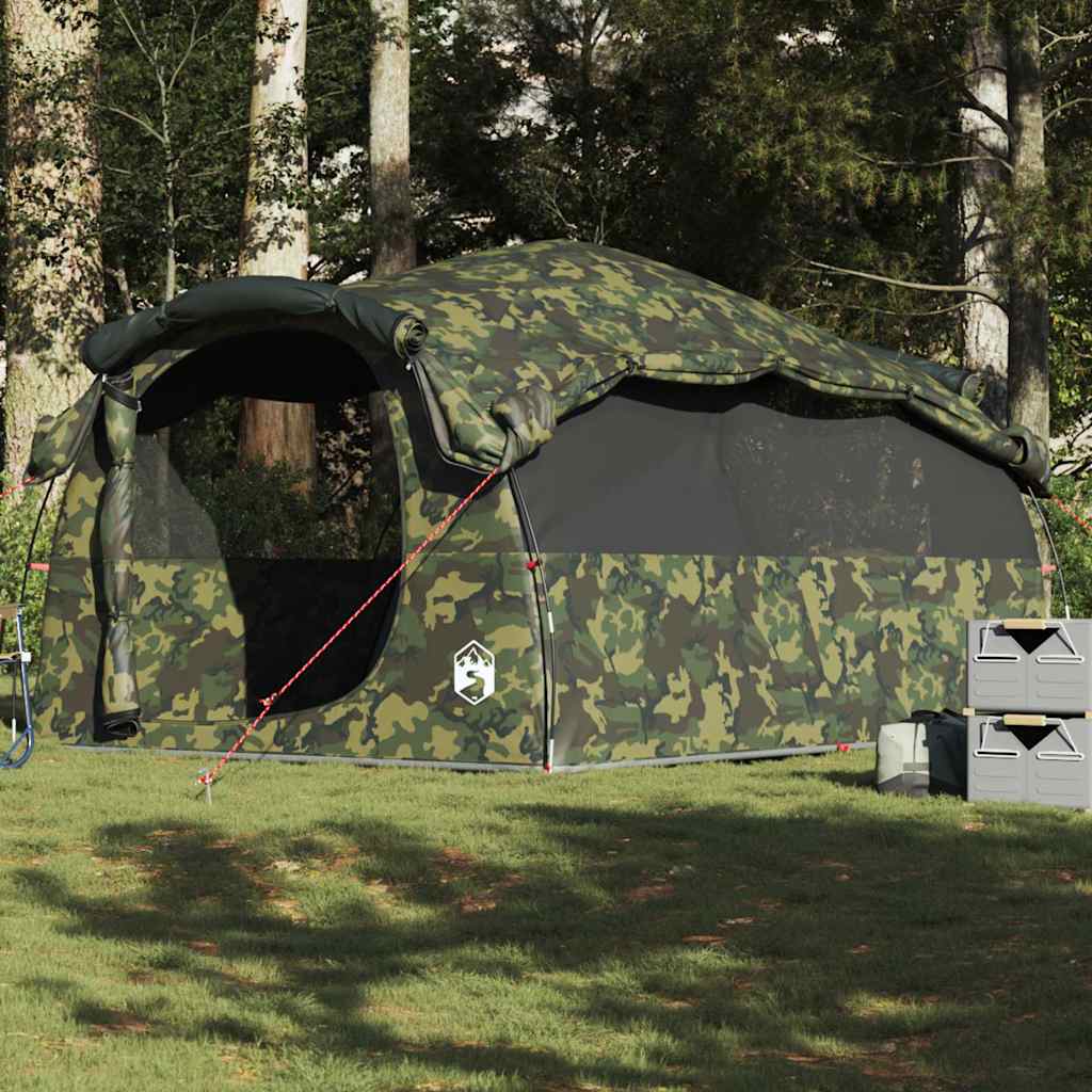 vidaXL Tienda campaña familiar túnel 6 personas impermeable camuflaje