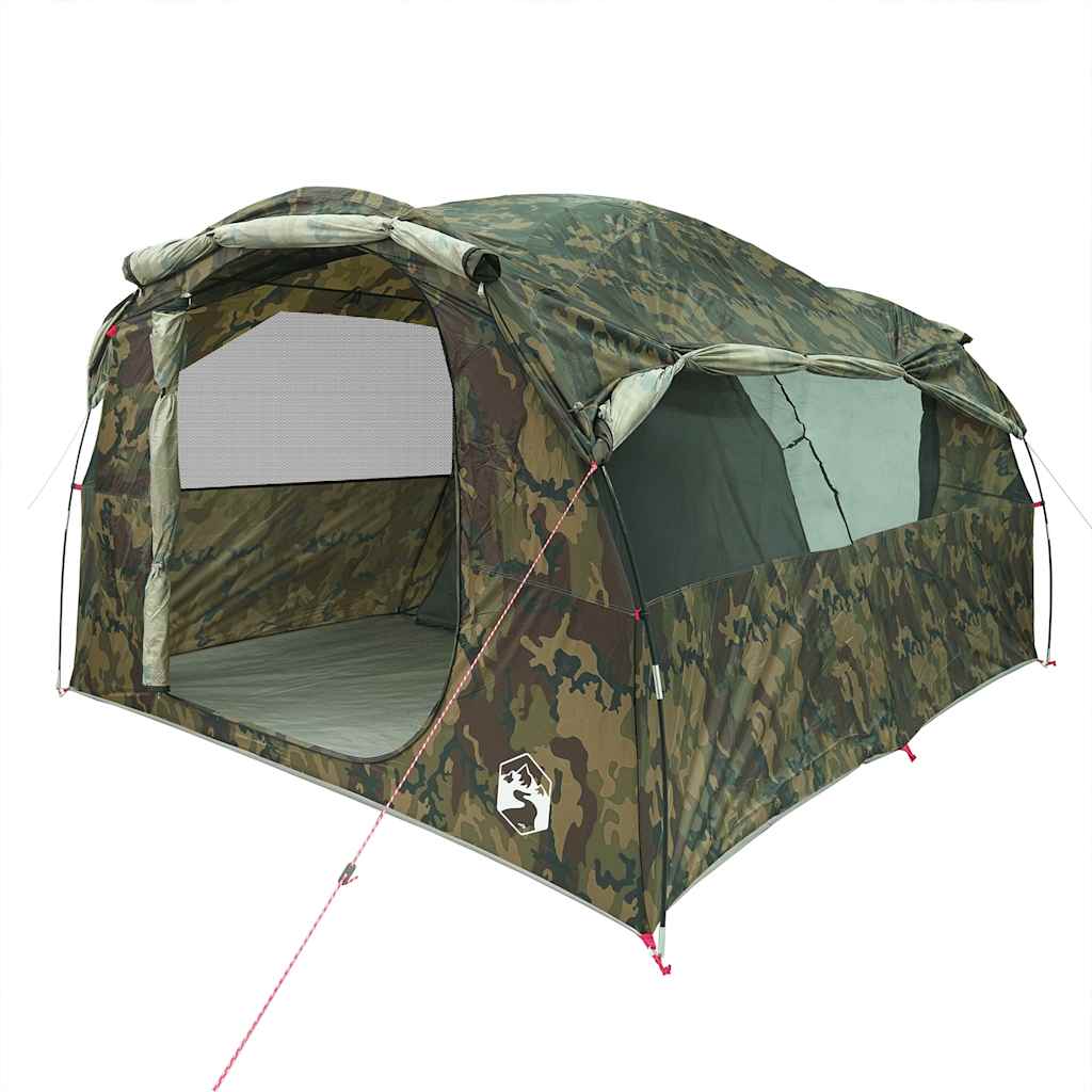 vidaXL Tienda campaña familiar túnel 6 personas impermeable camuflaje - Image 4
