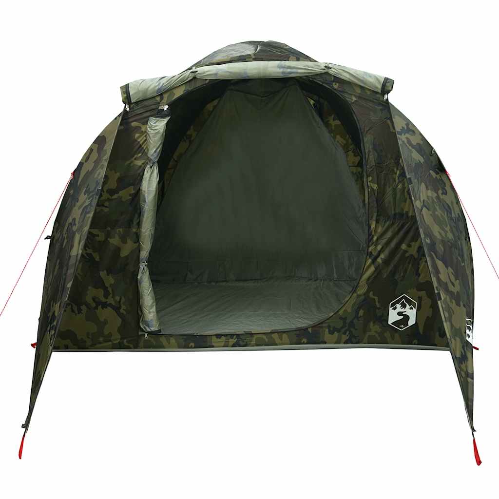 vidaXL Tienda campaña familiar túnel 6 personas impermeable camuflaje - Image 5