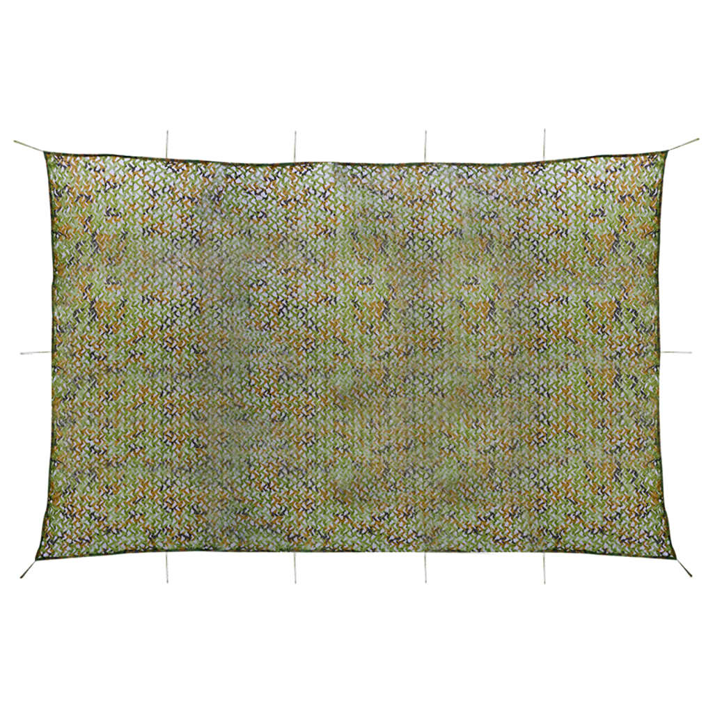 vidaXL Red de camuflaje con bolsa de almacenamiento verde 4x5 m