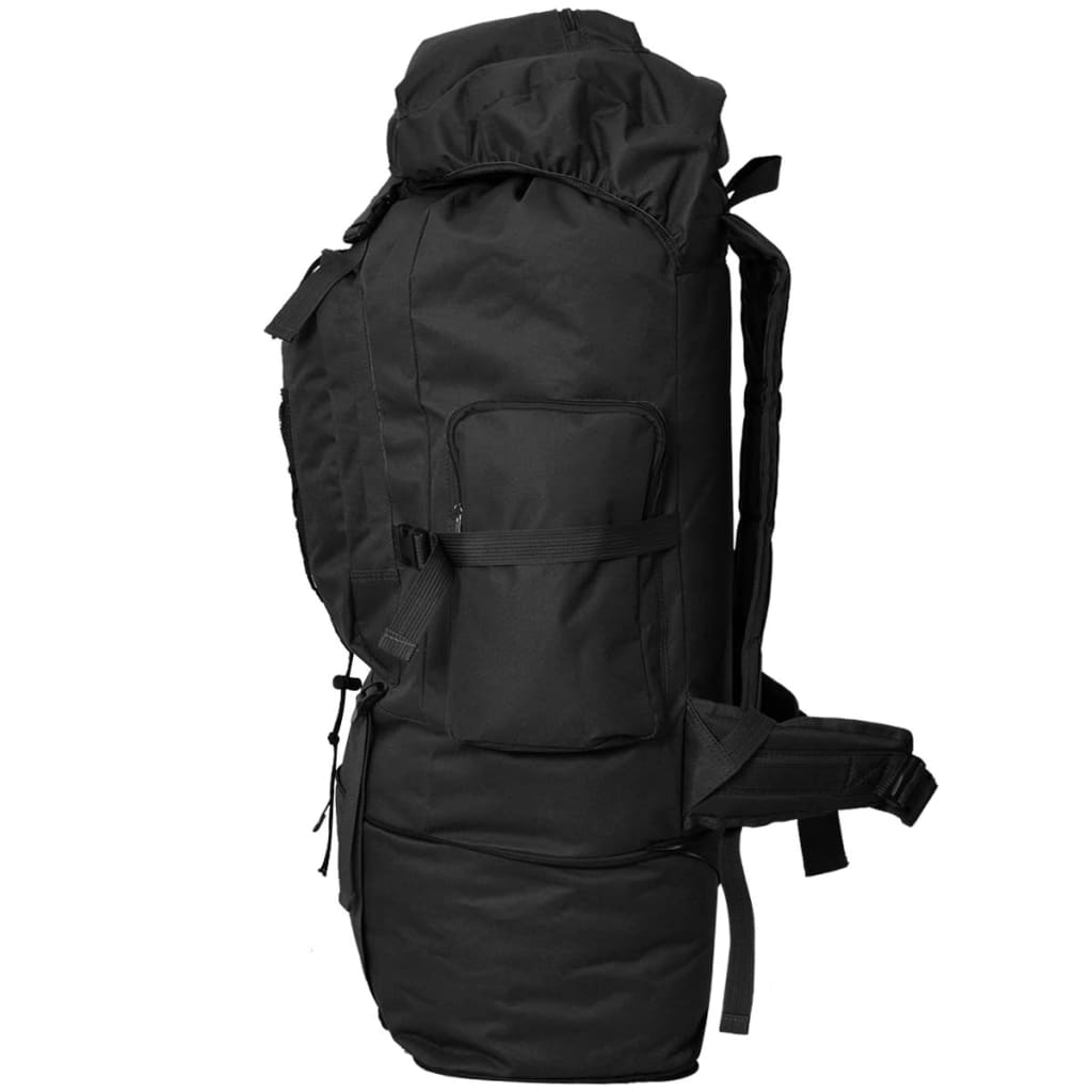 vidaXL Mochila estilo ejército XXL negro 100 l - Image 3
