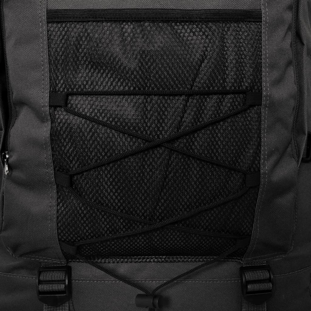 vidaXL Mochila estilo ejército XXL negro 100 l - Image 6