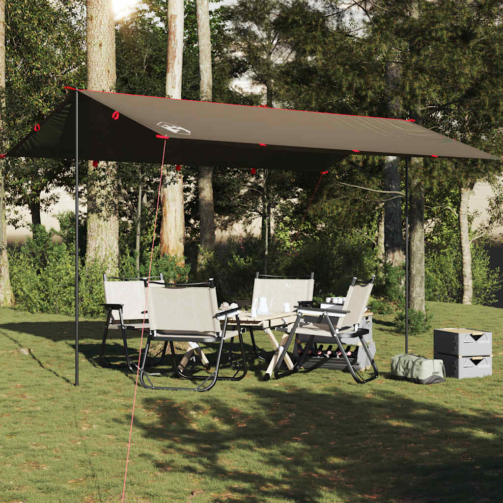 vidaXL Lona de camping impermeable marrón 506x306 cm