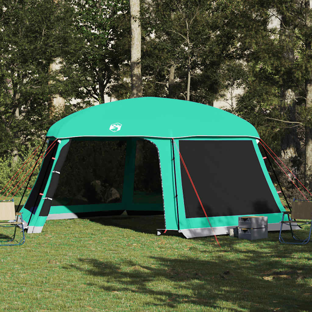 vidaXL Carpa para piscina con desmontables y paredes verde 618x532 cm
