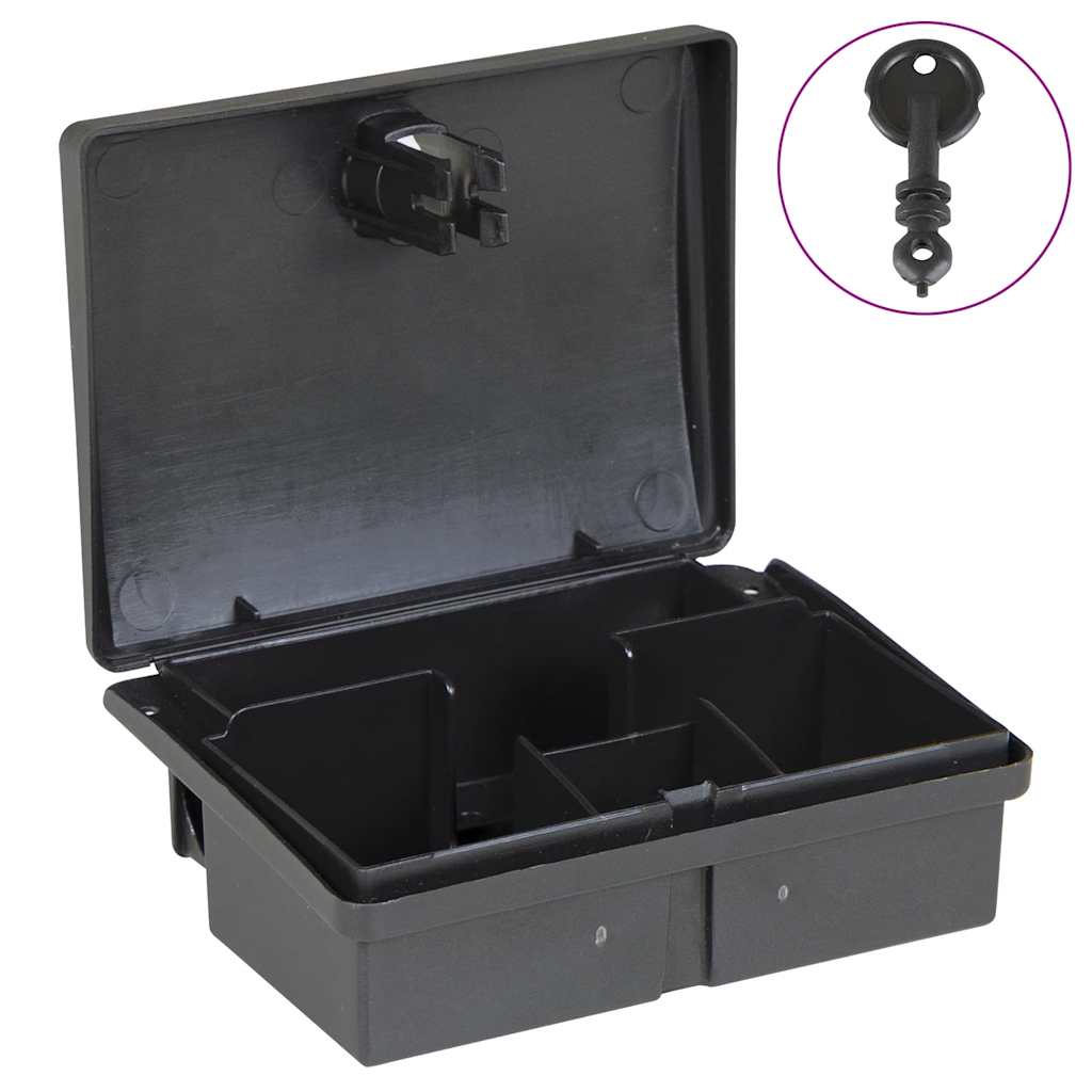 vidaXL Trampas para ratones 10 uds. negro 13x10x4 cm