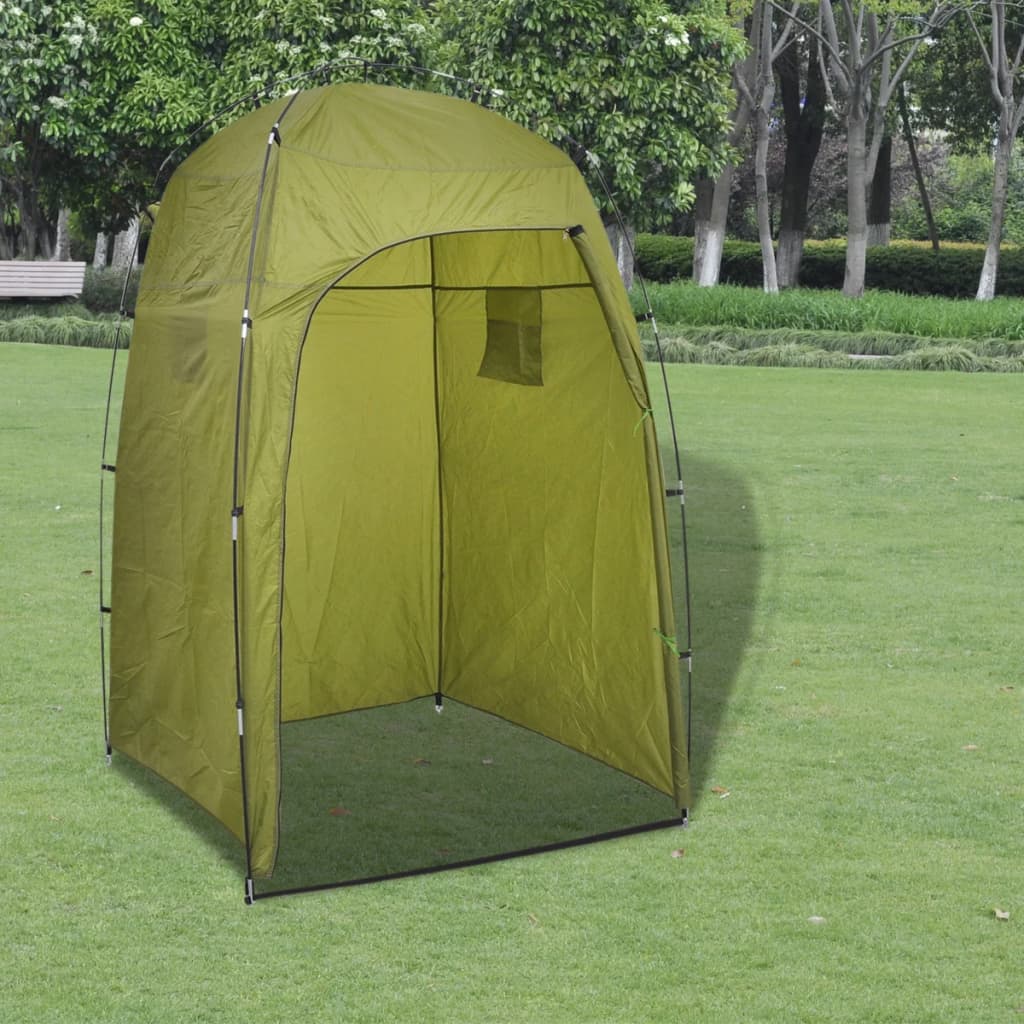 vidaXL Carpa para ducha/WC/vestidor verde
