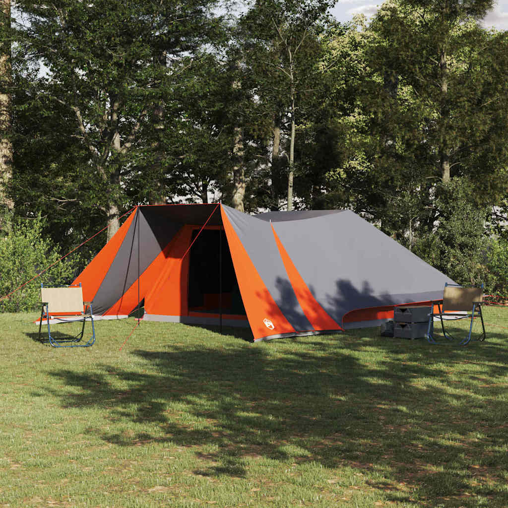 vidaXL Tienda Familiar con techo Gris y naranja 660 x 456 x 200 cm