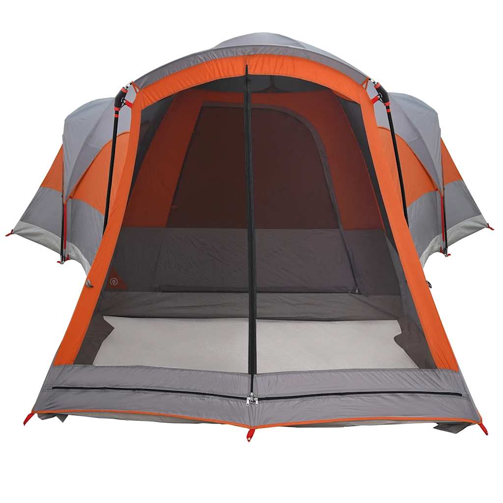 vidaXL Tienda de campaña familiar túnel 8 personas impermeable naranja - Image 6