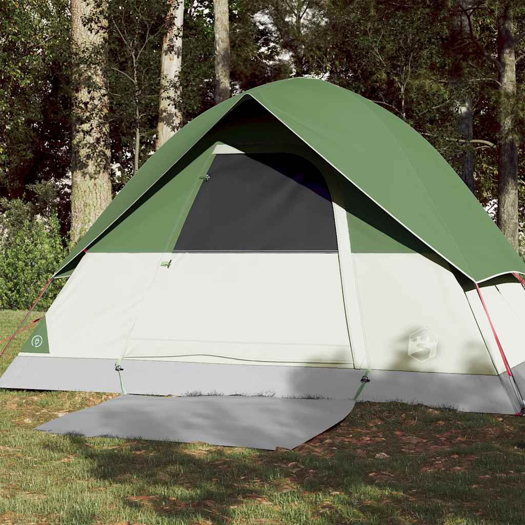 vidaXL Tienda de campaña iglú para 3 personas impermeable verde