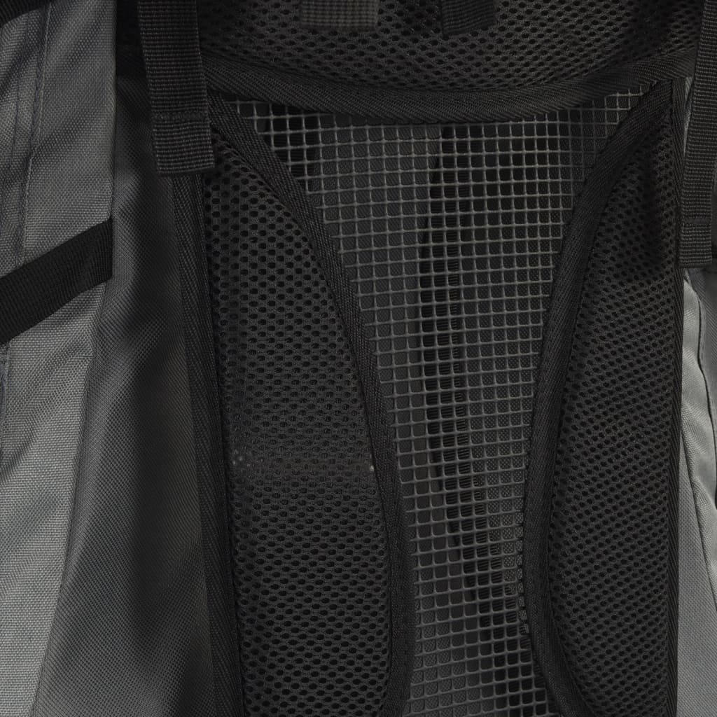 vidaXL Mochila de senderismo tela oxford gris 100 l - Image 4