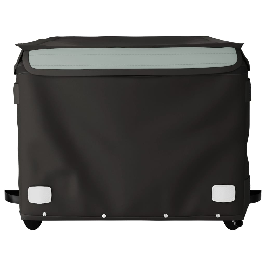 vidaXL Remolque para bicicleta hierro negro y gris 45 kg - Image 6