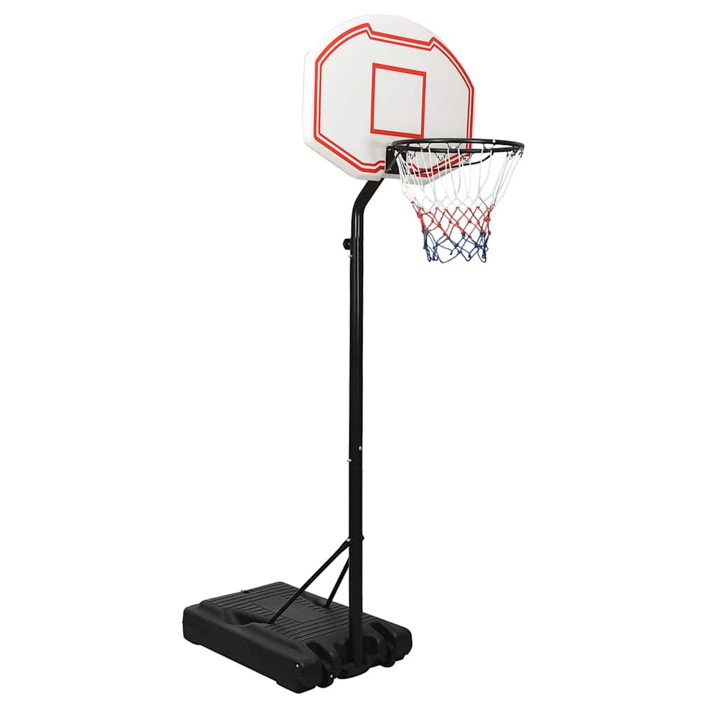vidaXL Canasta de baloncesto polietileno blanco 237-307 cm