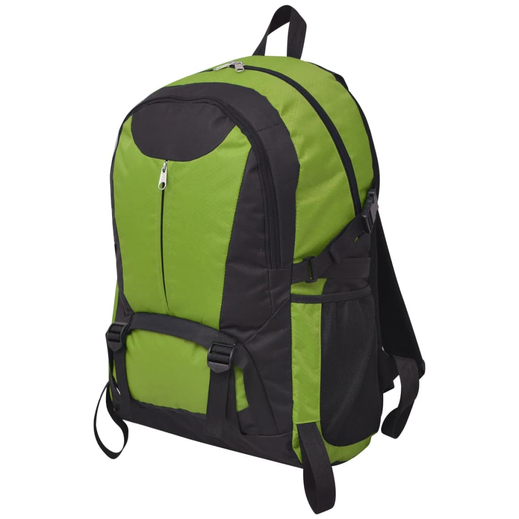 vidaXL Mochila de senderismo 40 L negra y verde