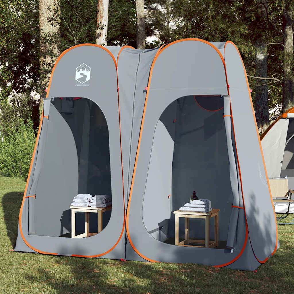 vidaXL Tienda de privacidad pop-up impermeable gris y naranja