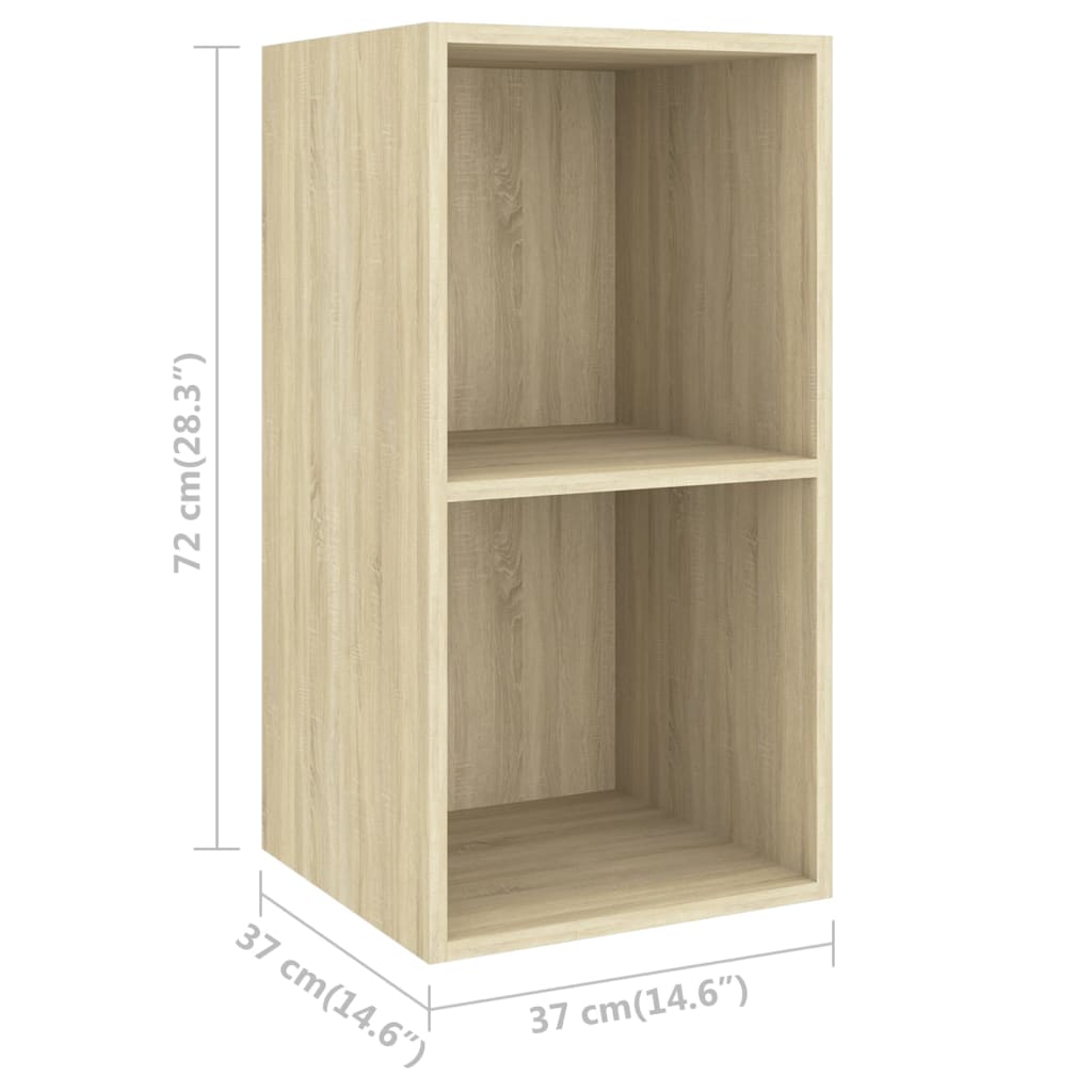 vidaXL Juego de muebles de salón 3 pzas madera ingeniería roble Sonoma - Image 6