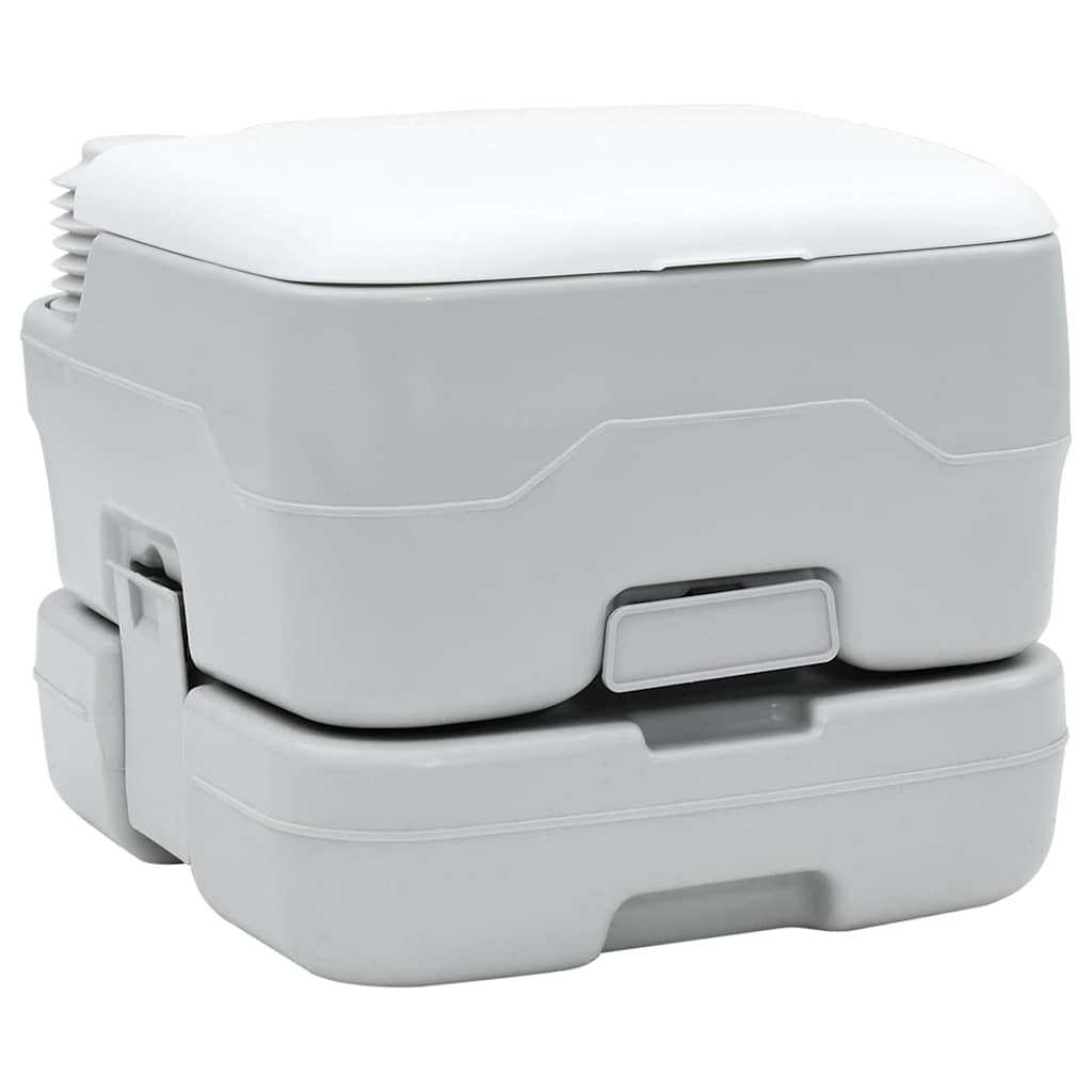 vidaXL Inodoro Portátil para Camping Gris 41,5 x 36,5 x 30 cm