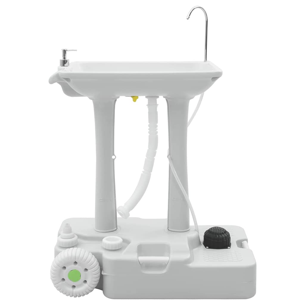 vidaXL Soporte para lavamanos de camping Gris 72 x 42 x 103 cm - Image 4