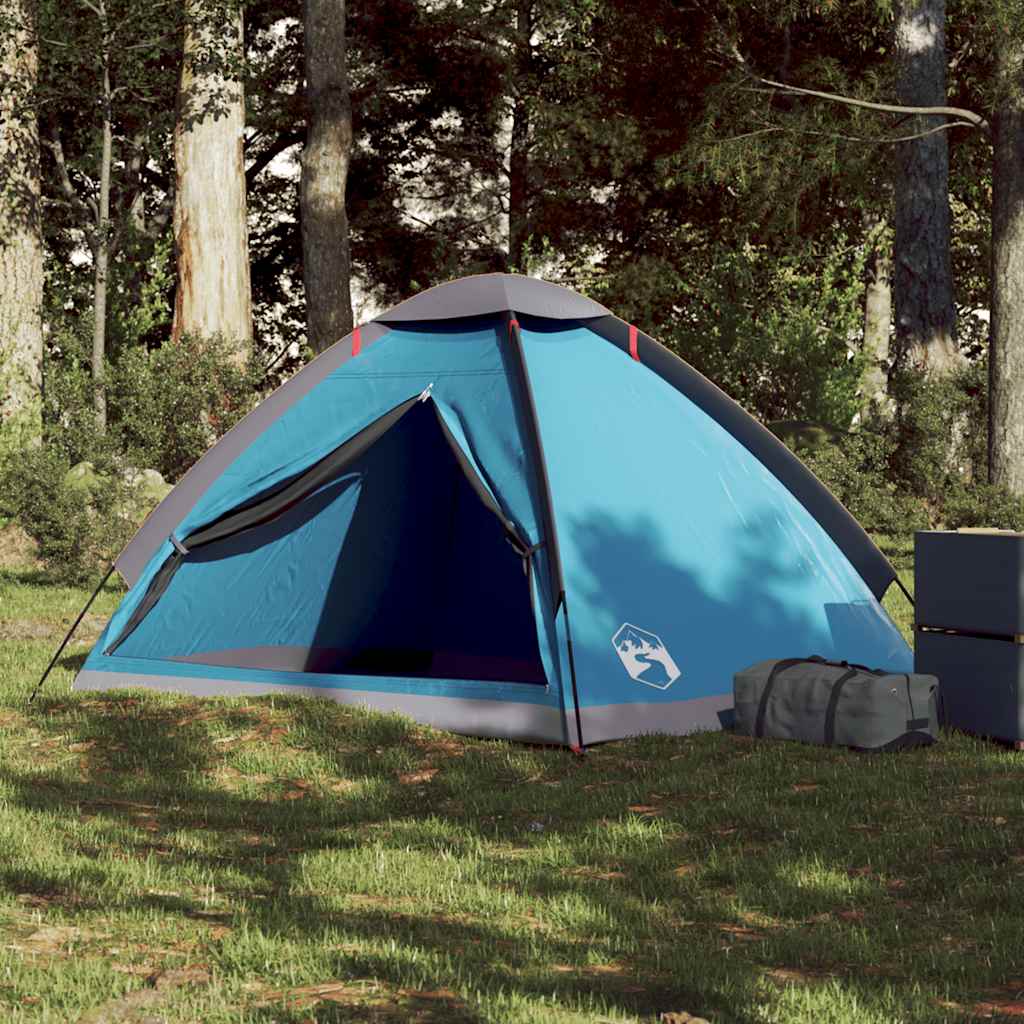 vidaXL Tienda de campaña iglú para 2 personas impermeable azul