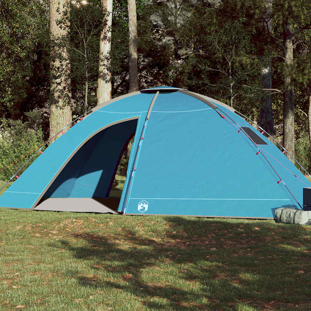vidaXL Tienda de campaña para 8 personas impermeable azul