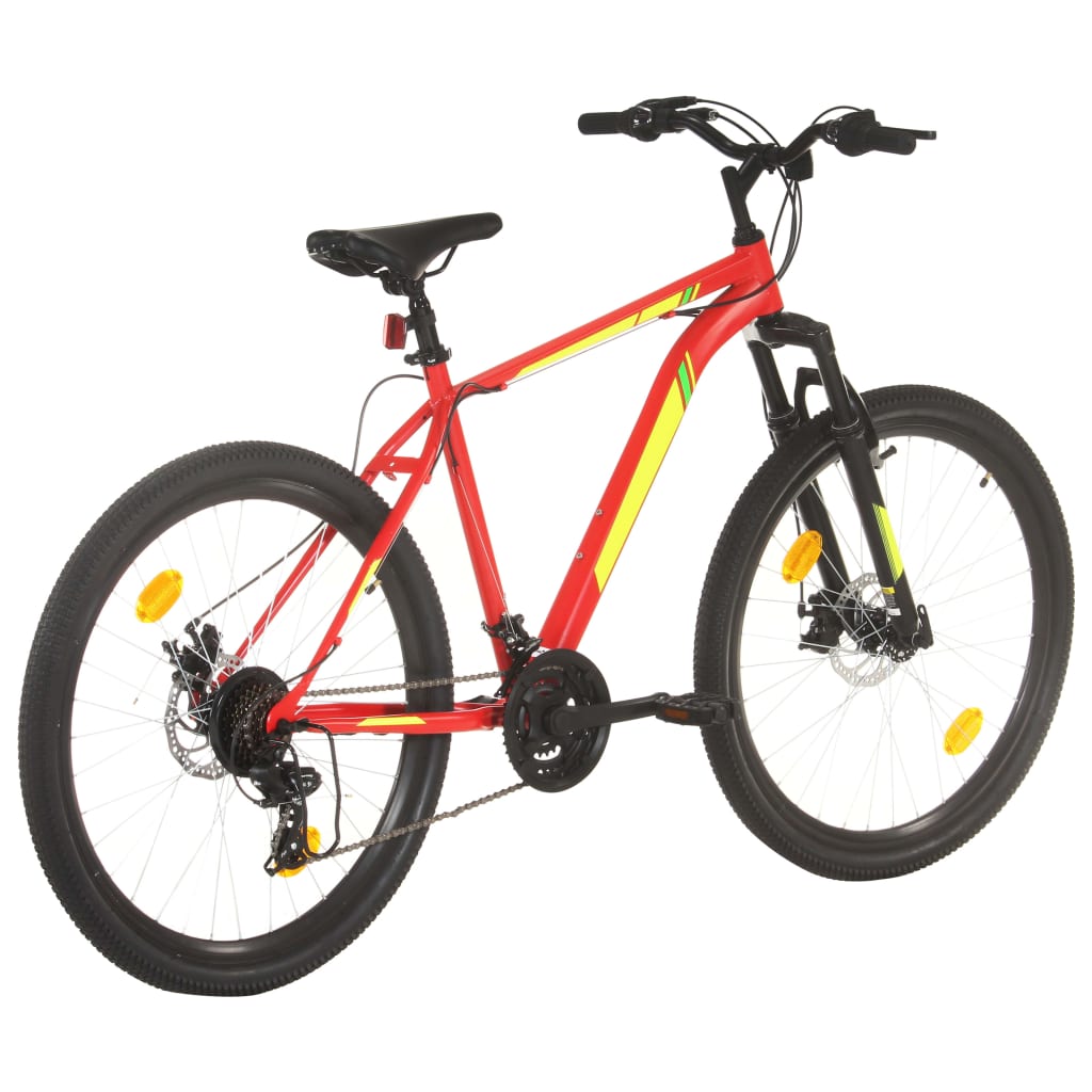 vidaXL Bicicleta montaña 21 velocidades 27,5 pulgadas rueda 42 cm rojo - Image 3
