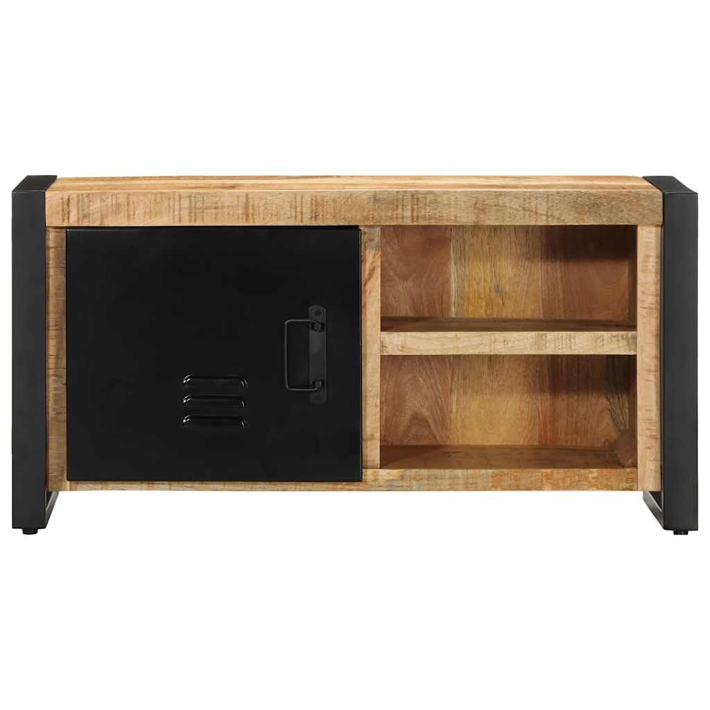 vidaXL Mueble de TV madera maciza de mango rugosa 80x30x40 cm - Image 3