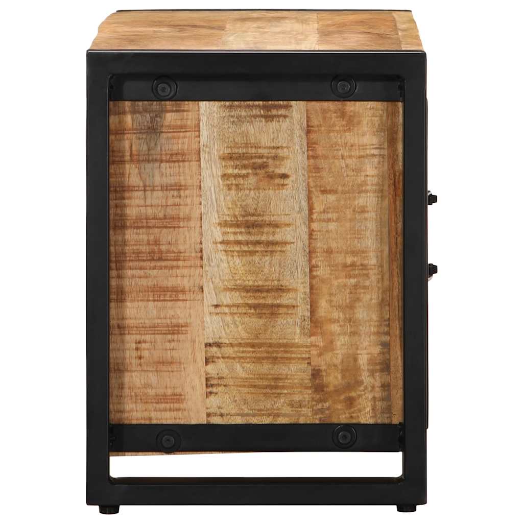 vidaXL Mueble de TV madera maciza de mango rugosa 80x30x40 cm - Image 4