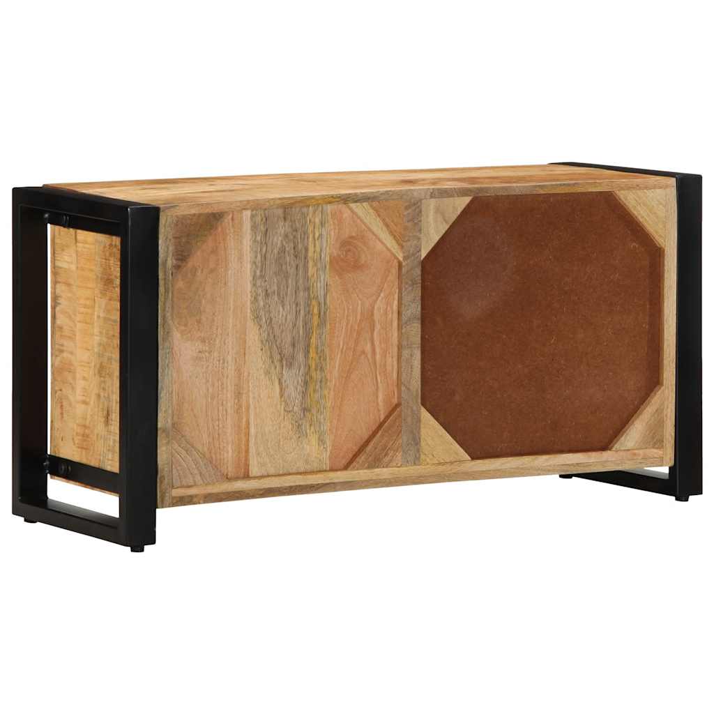 vidaXL Mueble de TV madera maciza de mango rugosa 80x30x40 cm - Image 5