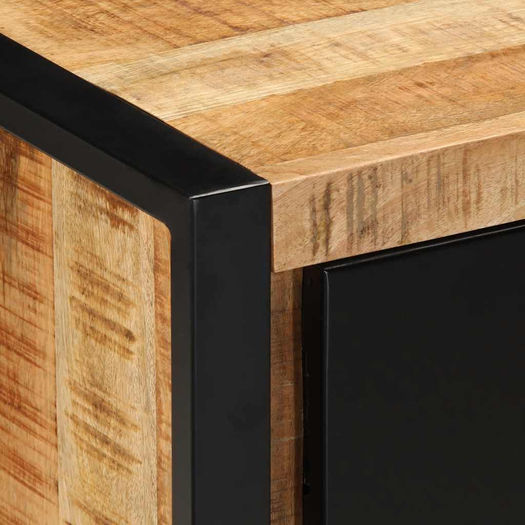 vidaXL Mueble de TV madera maciza de mango rugosa 80x30x40 cm - Image 6