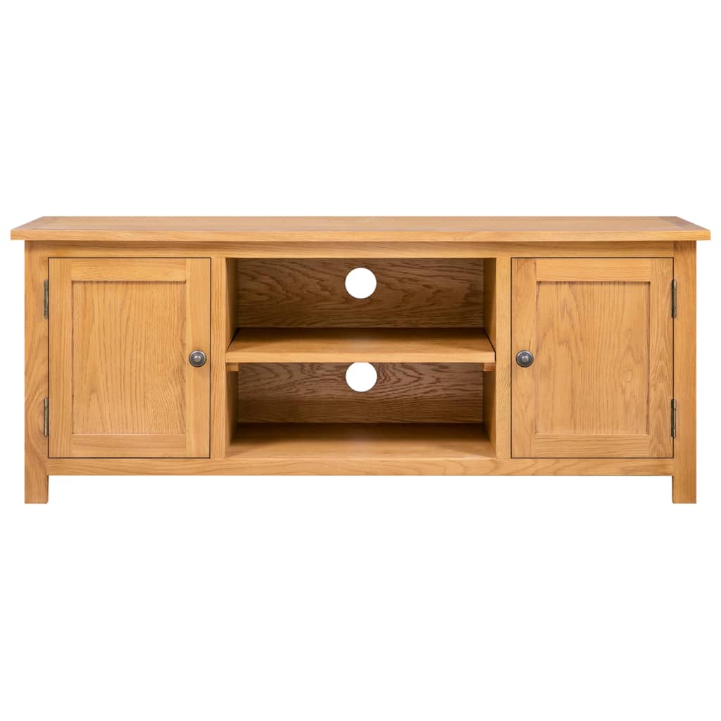 vidaXL Mueble para el televisor madera maciza de roble 110x35x44 cm - Image 3