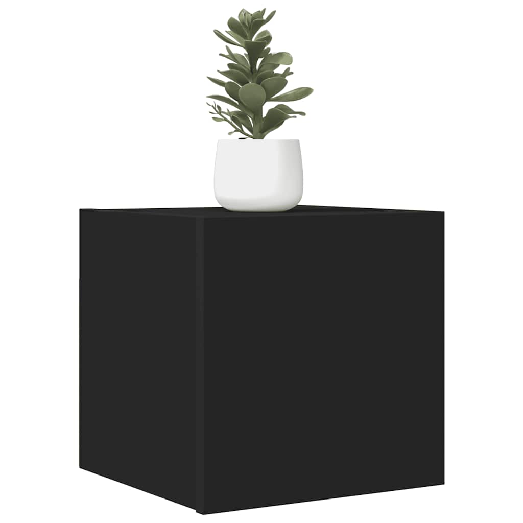 vidaXL Mueble de salón de pared negro 30,5x30x30 cm
