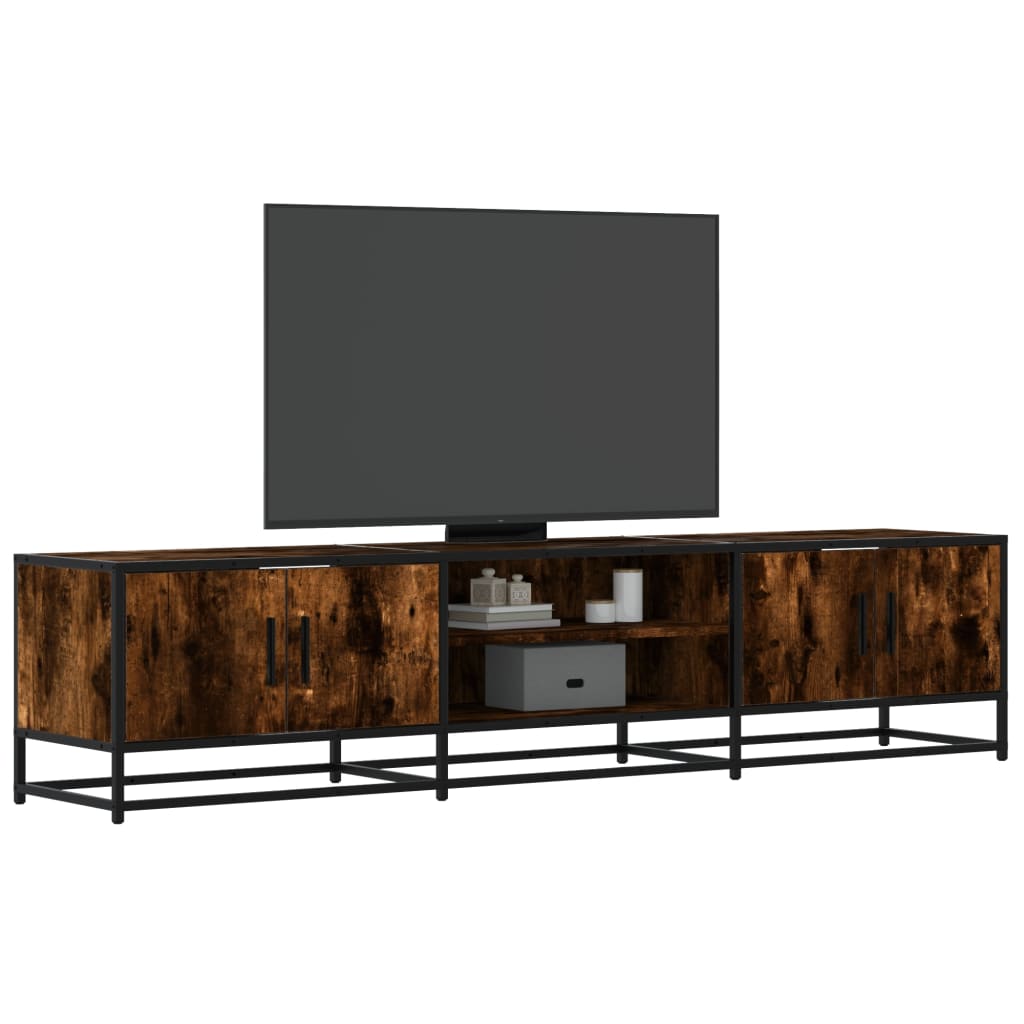 vidaXL Mueble para TV madera de ingeniería roble ahumado 180x35x41 cm