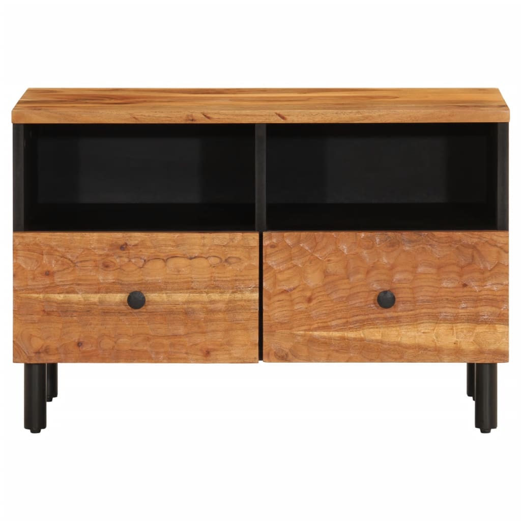 vidaXL Mueble de TV madera maciza de acacia 70x33x46 cm - Image 5