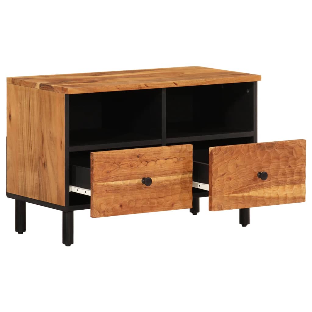 vidaXL Mueble de TV madera maciza de acacia 70x33x46 cm - Image 4