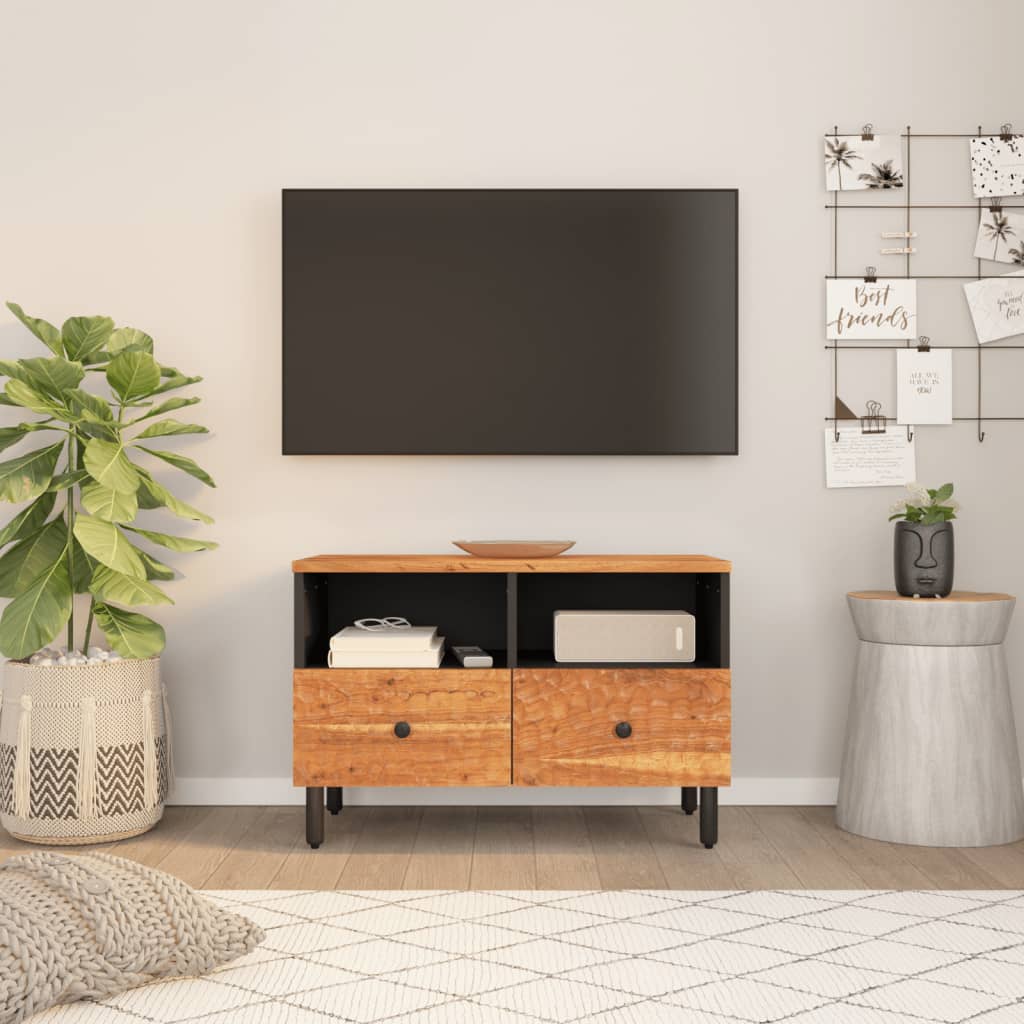 vidaXL Mueble de TV madera maciza de acacia 70x33x46 cm - Image 3