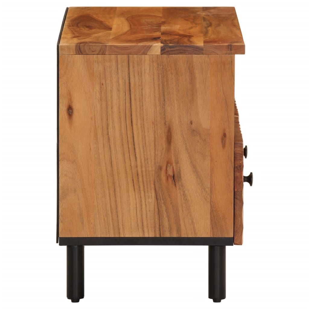 vidaXL Mueble de TV madera maciza de acacia 70x33x46 cm - Image 6