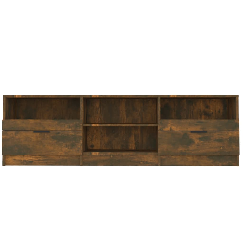vidaXL Mueble para TV madera contrachapada roble ahumado 150x33,5x45cm - Image 4