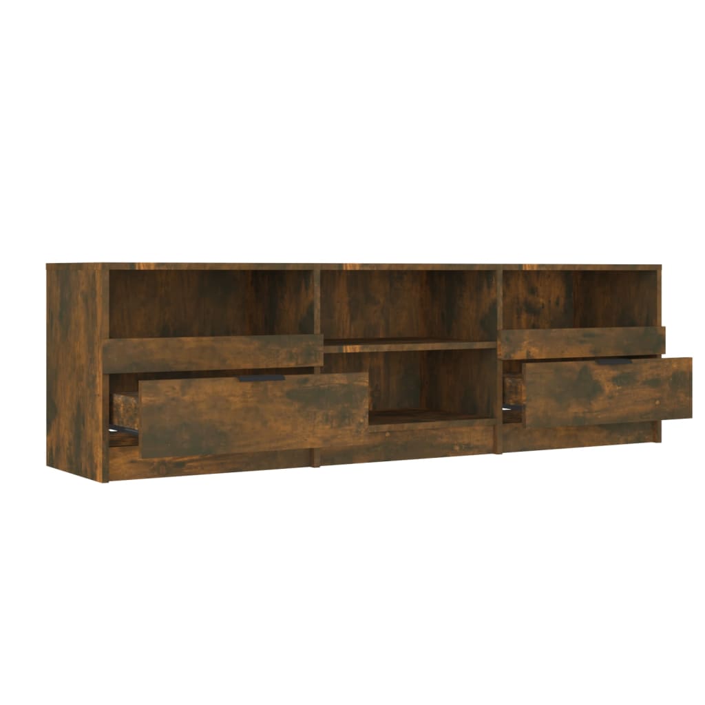 vidaXL Mueble para TV madera contrachapada roble ahumado 150x33,5x45cm - Image 5