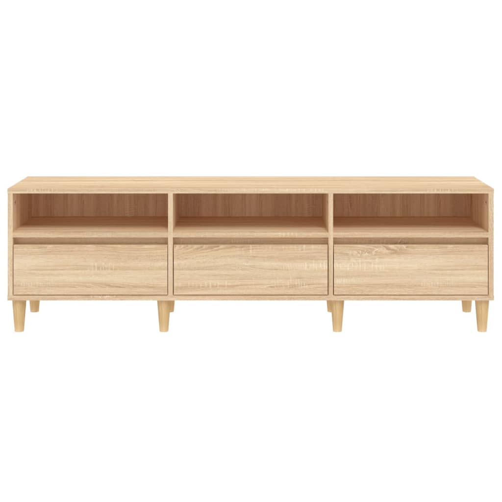 vidaXL Mueble de TV madera contrachapada roble Sonoma 150x30x44,5 cm - Image 6