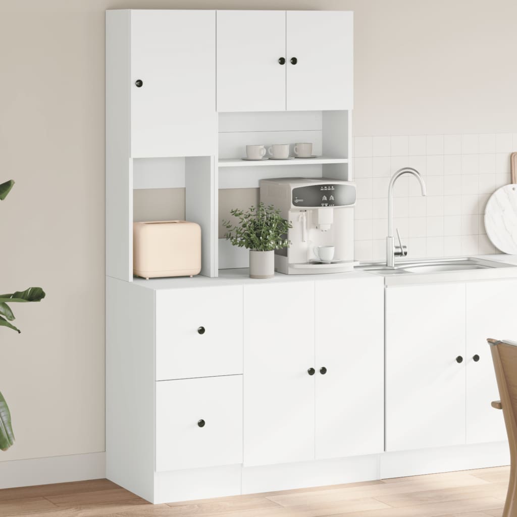 vidaXL Mueble de cocina madera de ingeniería blanco 95x50x180 cm