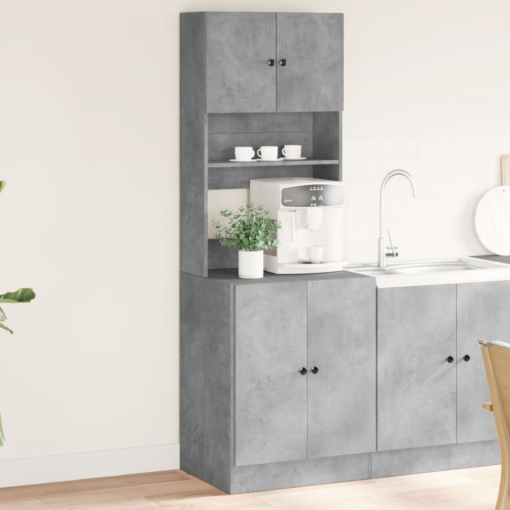 vidaXL Mueble de cocina madera ingeniería gris hormigón 60x50x180 cm