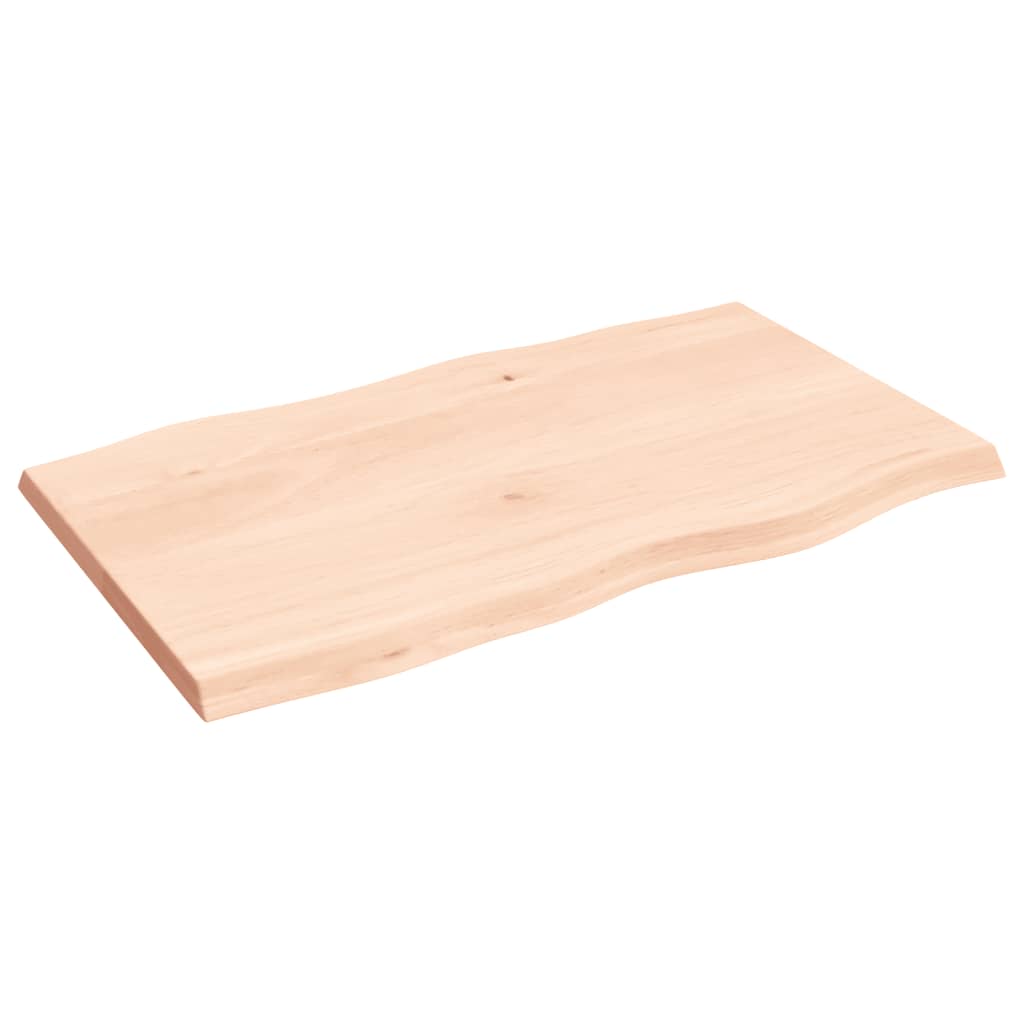 vidaXL Tablero de mesa madera maciza borde natural 100x60x(2-4) cm - Image 4