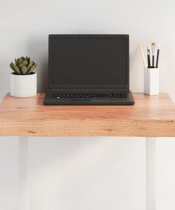 vidaXL Tablero mesa madera tratada borde natural marrón 60x60x(2-6) cm