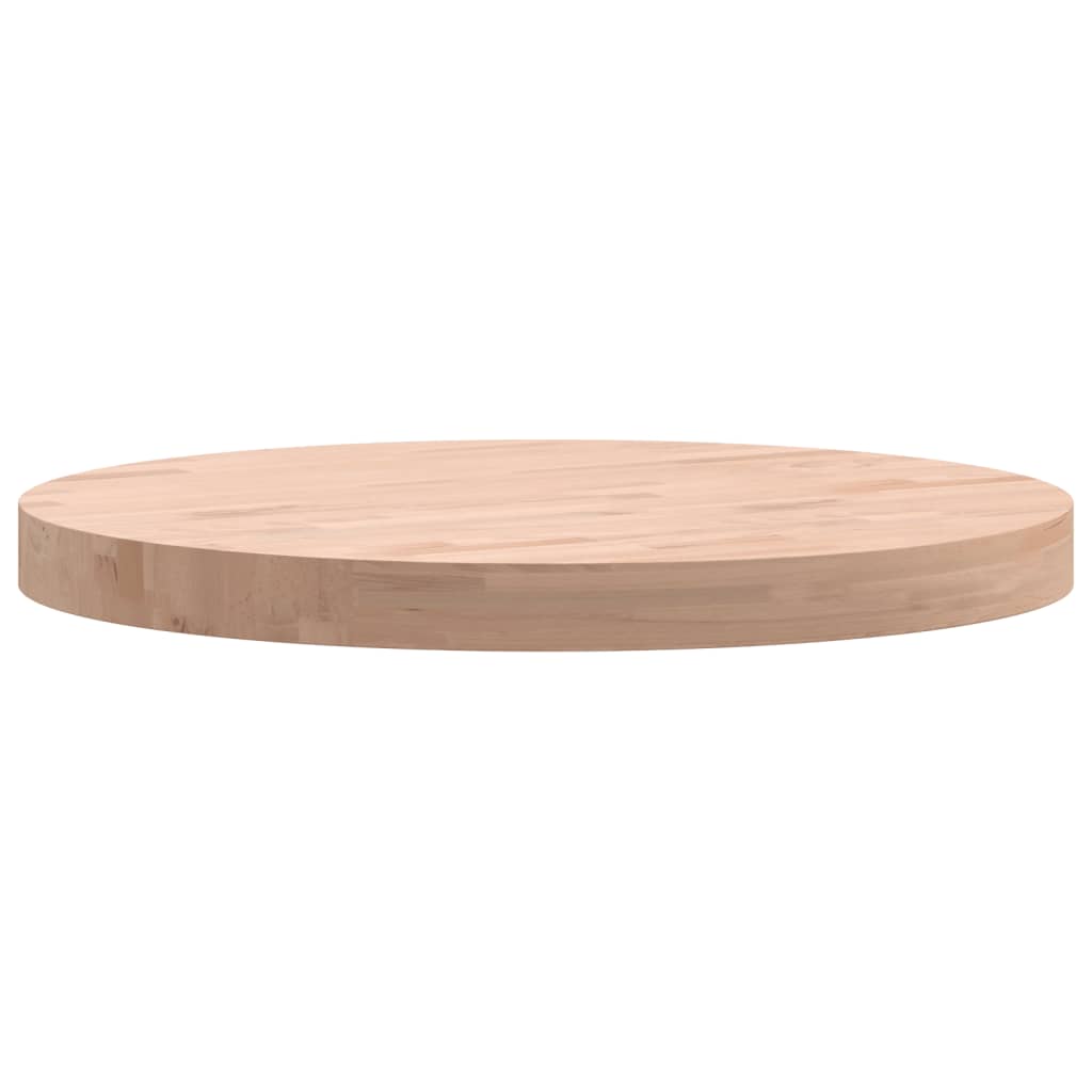 vidaXL Tablero redondo de madera maciza de haya Ø50x4 cm - Image 5